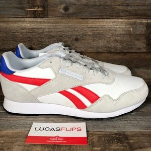 NEW Reebok Mens Casual Running Shoes White Red